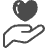 手にハートのアイコン